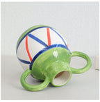 Ceramic Flower Vase for Home Decor - Modern Decorative Pot for Living Room & Office Centerpieces