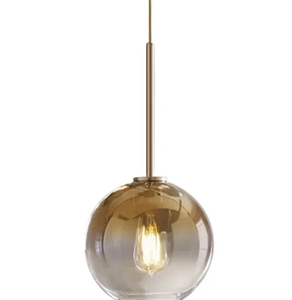 Modern LED Pendant Light with Glass Ball Shade for Living Room, Bedroom, Kitchen, Cafe & Restaurant Decor