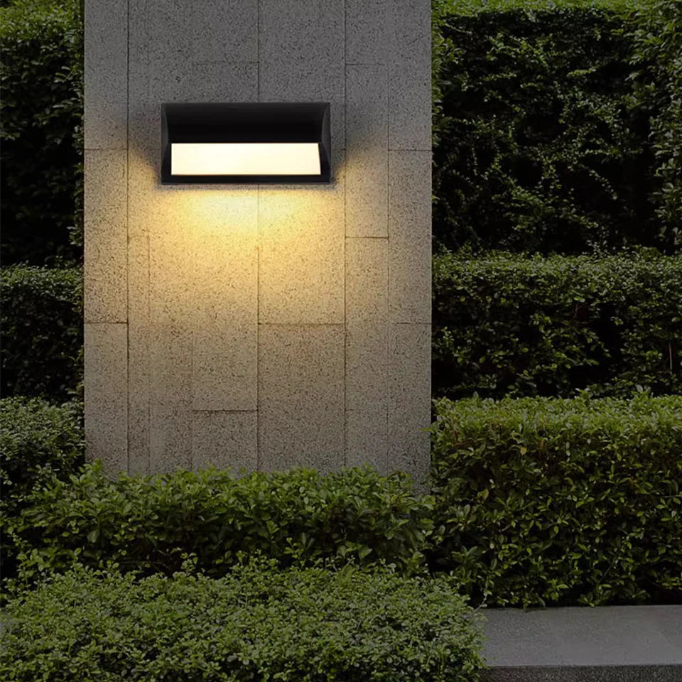 LED Outdoor Wall Light with Motion Sensor - Waterproof IP66 Porch & Garden Lighting for Balcony and Exterior Use