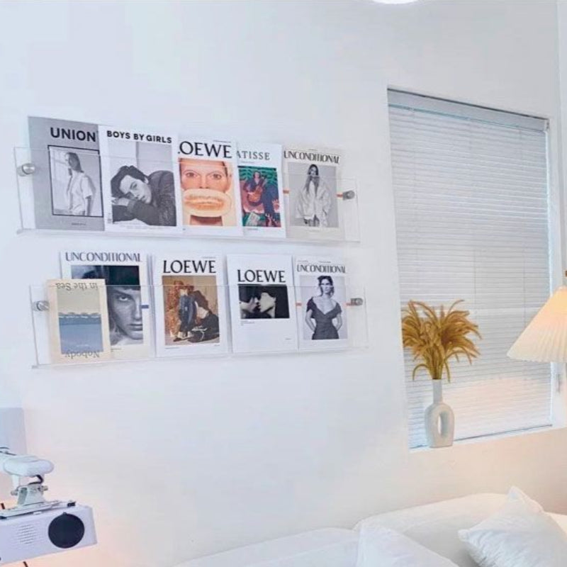 Wall-Mounted Floating Shelves for Home Storage & Display - Modern Wood Design for Living Room & Bedroom