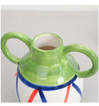 Ceramic Flower Vase for Home Decor - Modern Decorative Pot for Living Room & Office Centerpieces