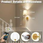 Retro Wall Lamp LED Charge RGB Bulb Removable Wireless Wall Light For Bedroom Corridor Hallway Indoor Luminaire Bedside Light