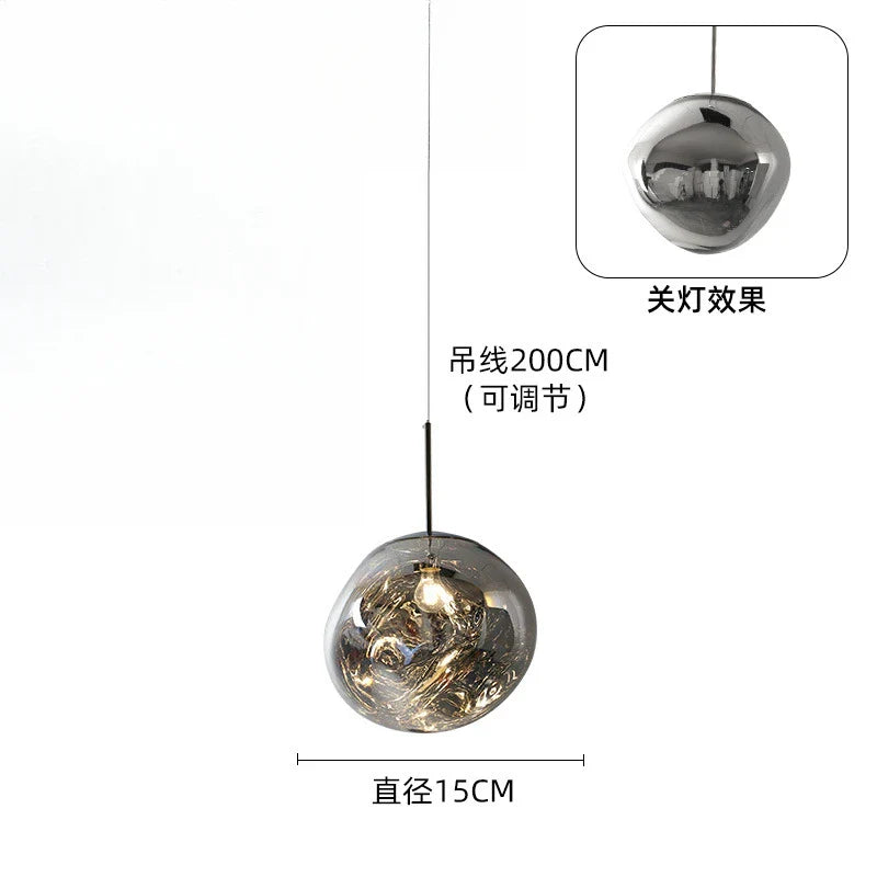 Colorful Postmodern Lava Pendant Lamp - 15" Creative Lighting Fixture for Bar, Desk, Living Room & Dining Room