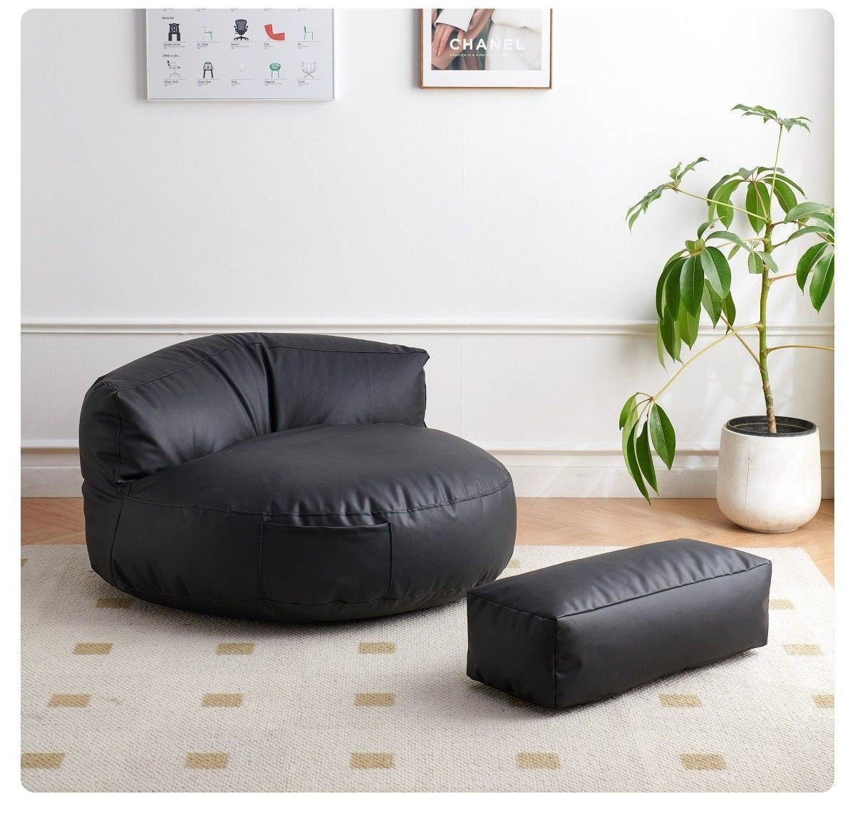 Lola Bean Bag Cover - Durable Cotton Fabric, Removable & Washable, Ideal for Kids' Playroom & Living Room