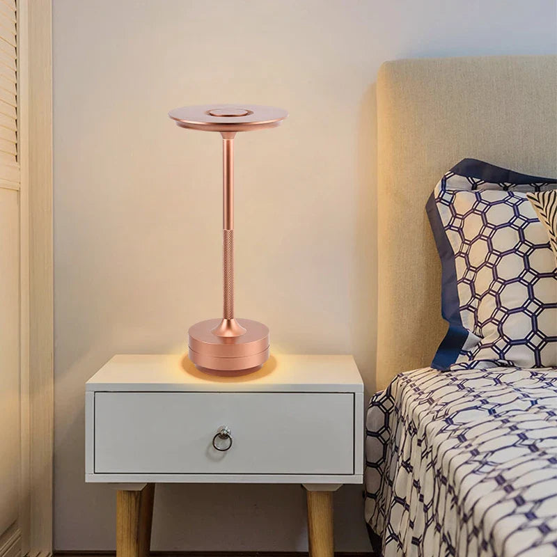 LED Bedside Table Lamp with USB Charging, Touch Control, Tri-Color & Stepless Dimming for Bedroom Nightstand Use