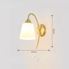 LED Gold Glass Ball Wall Lamp - Modern Indoor Lighting for Living Room, Bathroom, Bedroom, Bedside, Entrance & Porch
