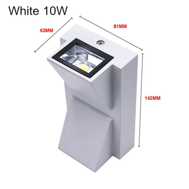 LED Aluminum Wall Light - Waterproof IP65 Outdoor Porch & Garden Lamp, Indoor Bedroom Bedside Lighting Fixture