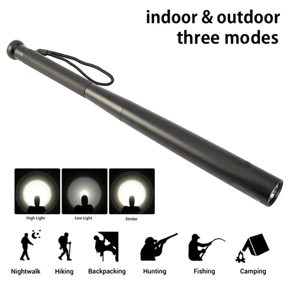 Baseball Bat LED Flashlight | Waterproof, Durable Aluminum & Versatile Lighting Modes for Outdoor Adventures