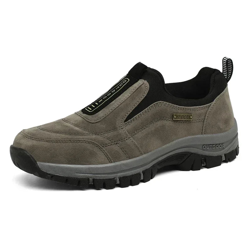 Breathable Suede Winter Hiking Shoes | Durable, Rubber Outsole & Comfortable for Men on Winter Trails