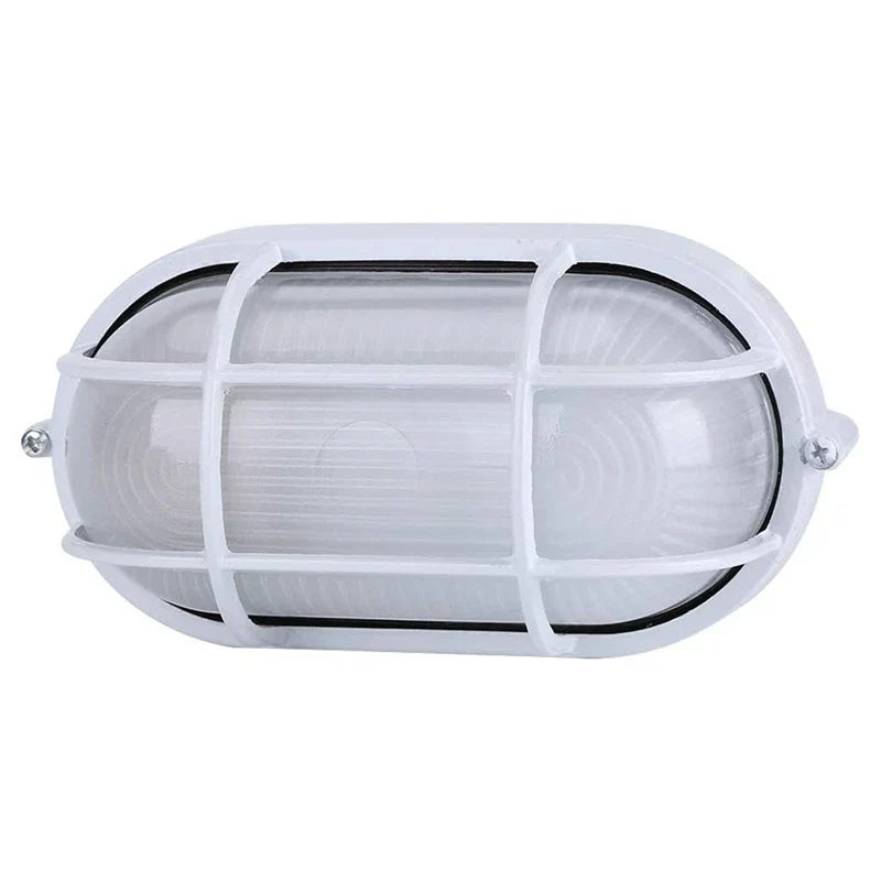 In-Ground Outdoor Sauna Steam Room Light Fixture - Oval Round Design for Stair, Patio & Garden Floor (Excludes Light Bulbs)