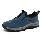Breathable Suede Winter Hiking Shoes | Durable, Rubber Outsole & Comfortable for Men on Winter Trails