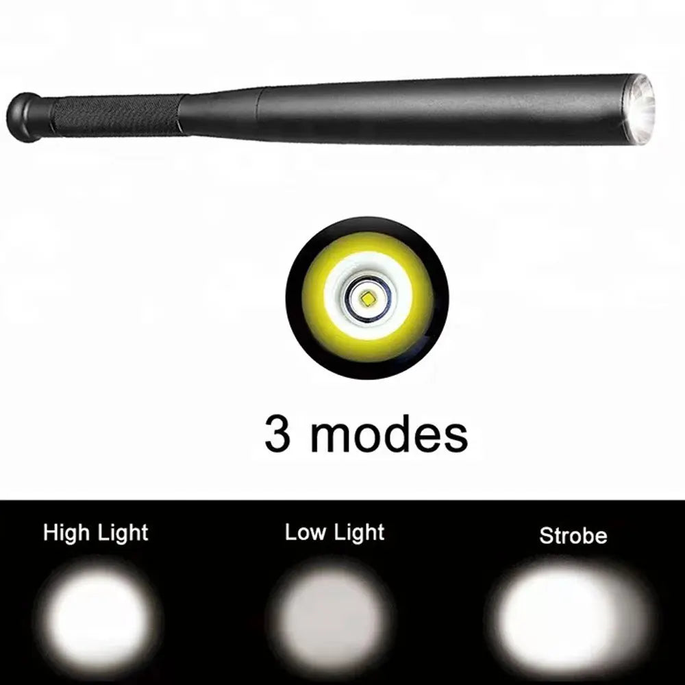 Baseball Bat LED Flashlight | Waterproof, Durable Aluminum & Versatile Lighting Modes for Outdoor Adventures