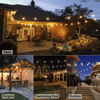 LED Festoon String Lights - 2025 Edition, Waterproof Outdoor Decorative Lighting for Patios, Gardens, and Events