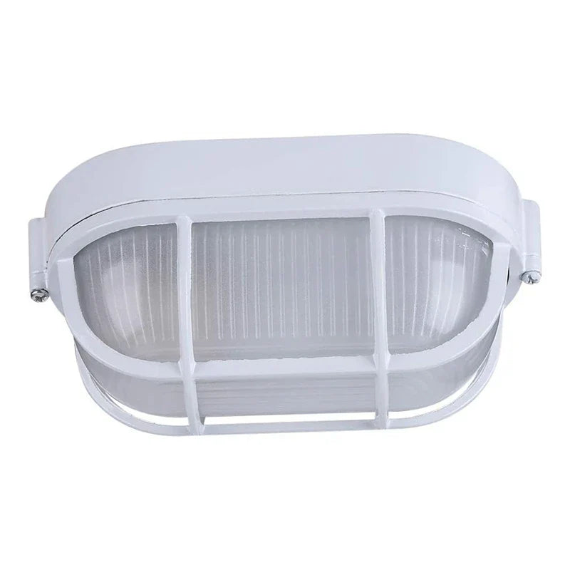 In-Ground Outdoor Sauna Steam Room Light Fixture - Oval Round Design for Stair, Patio & Garden Floor (Excludes Light Bulbs)