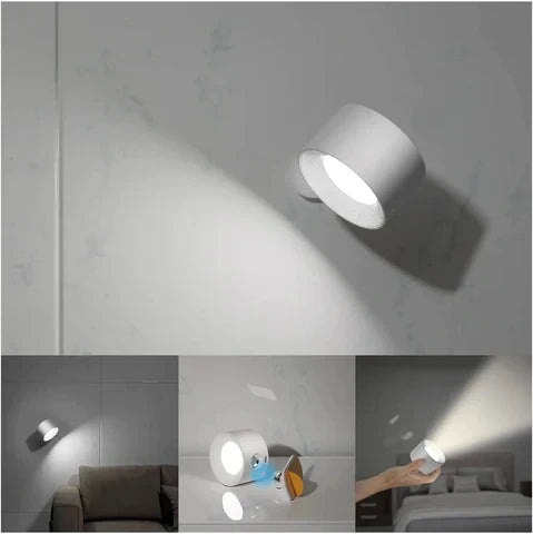 Cordless LED Wall Lamp with Easy Installation - Battery Operated Light for Living Room, Bedroom & Hallway Use