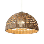 Rattan Pendant Light Fixture - Wicker Lampshade for Ceiling & Table Lighting - Ideal for Home Decor & Ambient Illumination