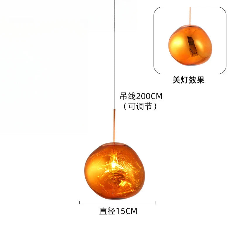 Colorful Postmodern Lava Pendant Lamp - 15" Creative Lighting Fixture for Bar, Desk, Living Room & Dining Room