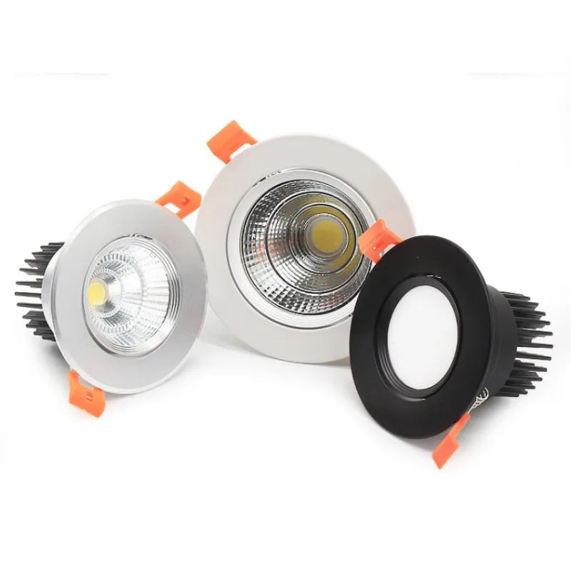 LED Dimmable Round COB Ceiling Downlight 3W-18W for Home Lighting & Energy-Efficient Illumination