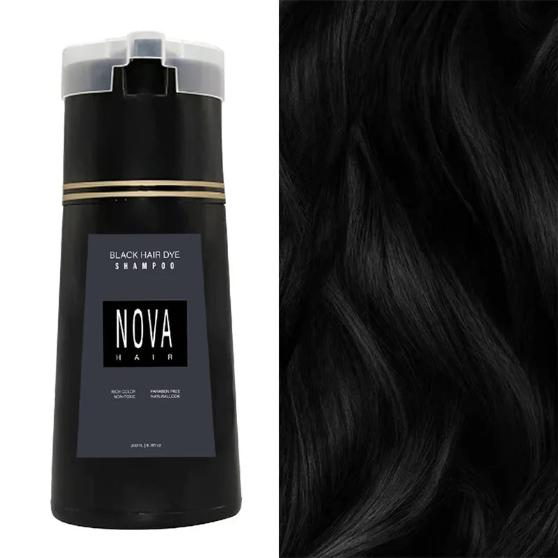 Hair Dye Shampoo | Ammonia-Free, Fast 10-Minute Grey Coverage for Vibrant, Natural-Looking Hair