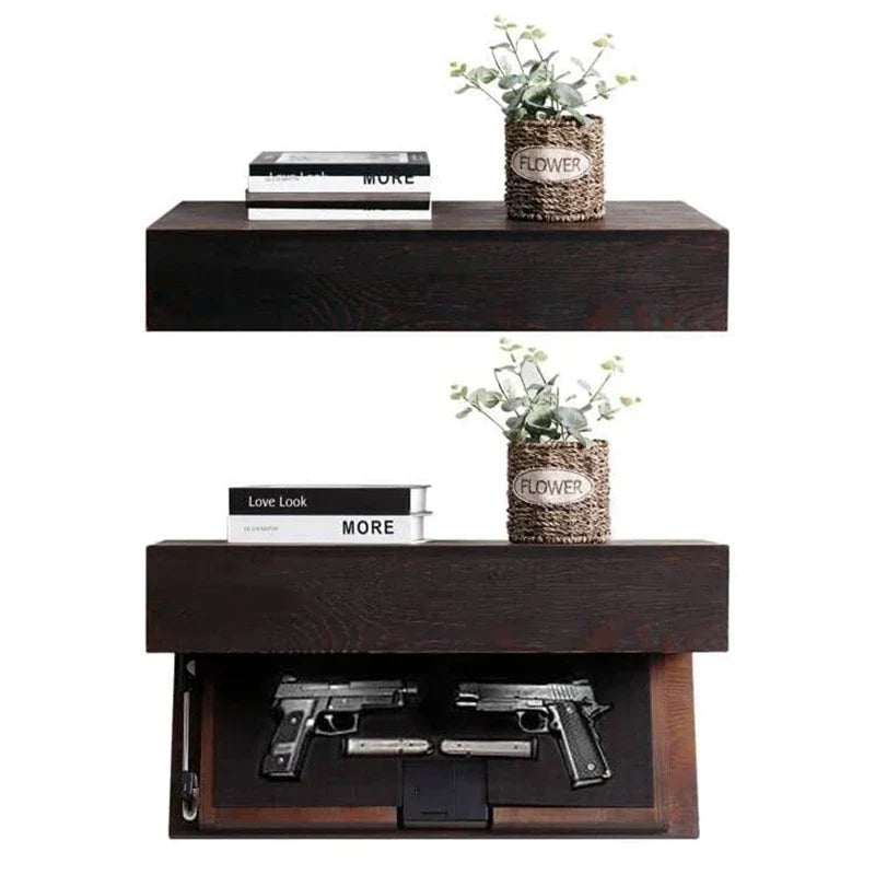 Wall-Mounted Hidden Shelf | Durable Wooden Design with Secret Compartment for Clutter-Free Living Room, Bedroom & Kitchen Storage