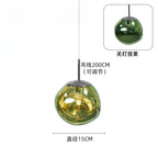 Colorful Postmodern Lava Pendant Lamp - 15" Creative Lighting Fixture for Bar, Desk, Living Room & Dining Room