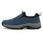 Breathable Suede Winter Hiking Shoes | Durable, Rubber Outsole & Comfortable for Men on Winter Trails