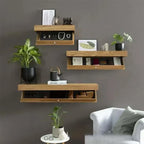 Wall-Mounted Hidden Shelf | Durable Wooden Design with Secret Compartment for Clutter-Free Living Room, Bedroom & Kitchen Storage