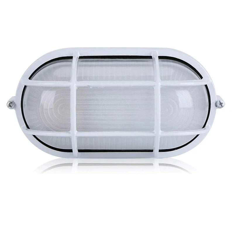 In-Ground Outdoor Sauna Steam Room Light Fixture - Oval Round Design for Stair, Patio & Garden Floor (Excludes Light Bulbs)