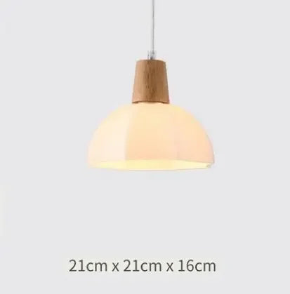 Nordic Wood Chandelier for Dining Room - Modern Minimalist 3-Head Fixture for Small Spaces & Restaurants