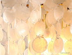 Seashell Pendant Chandelier Light Fixture - Coastal Decor for Living Room & Dining Room
