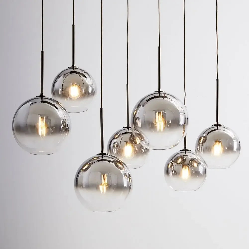 Modern LED Pendant Light with Glass Ball Shade for Living Room, Bedroom, Kitchen, Cafe & Restaurant Decor