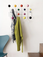 Wall-Mounted Coat Hanger Rack with Hooks for Entryway & Hallway Organization