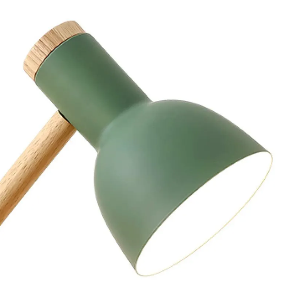 LED Desk Lamp with Wooden Base - Nordic Style Table Lamp for Kids' Room & Creative Workspaces