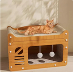 Cat House with Scratching Surface | Integrated Play Area for Comfort and Fun for Cats