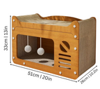 Cat House with Scratching Surface | Integrated Play Area for Comfort and Fun for Cats