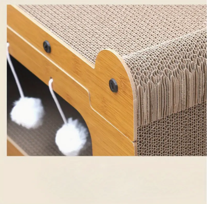 Cat House with Scratching Surface | Integrated Play Area for Comfort and Fun for Cats