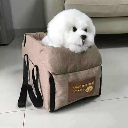 Padded Dog Car Seat | Portable, Safety Belt & Comfortable for Travel with Dogs