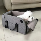 Padded Dog Car Seat | Portable, Safety Belt & Comfortable for Travel with Dogs