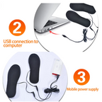 Rechargeable Electric USB Heated Shoe Insoles, Warm Feet Pads for Cold Weather, Comfortable Foot Warmers for Winter Use