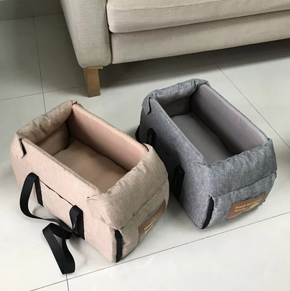 Padded Dog Car Seat | Portable, Safety Belt & Comfortable for Travel with Dogs