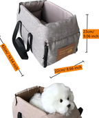 Padded Dog Car Seat | Portable, Safety Belt & Comfortable for Travel with Dogs