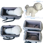 Padded Dog Car Seat | Portable, Safety Belt & Comfortable for Travel with Dogs