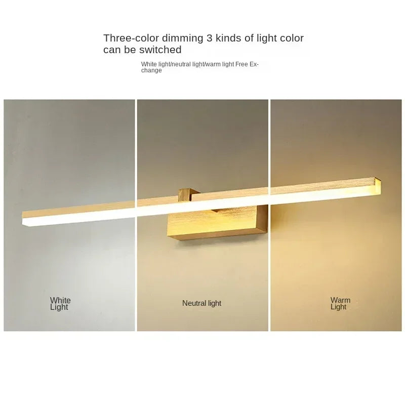 LED Bathroom Mirror Light Fixture - Minimalist Waterproof Cabinet Lighting for Interior Decoration & Vanity Use