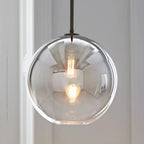 Modern LED Pendant Light with Glass Ball Shade for Living Room, Bedroom, Kitchen, Cafe & Restaurant Decor