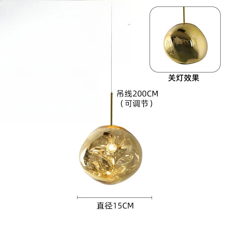 Colorful Postmodern Lava Pendant Lamp - 15" Creative Lighting Fixture for Bar, Desk, Living Room & Dining Room