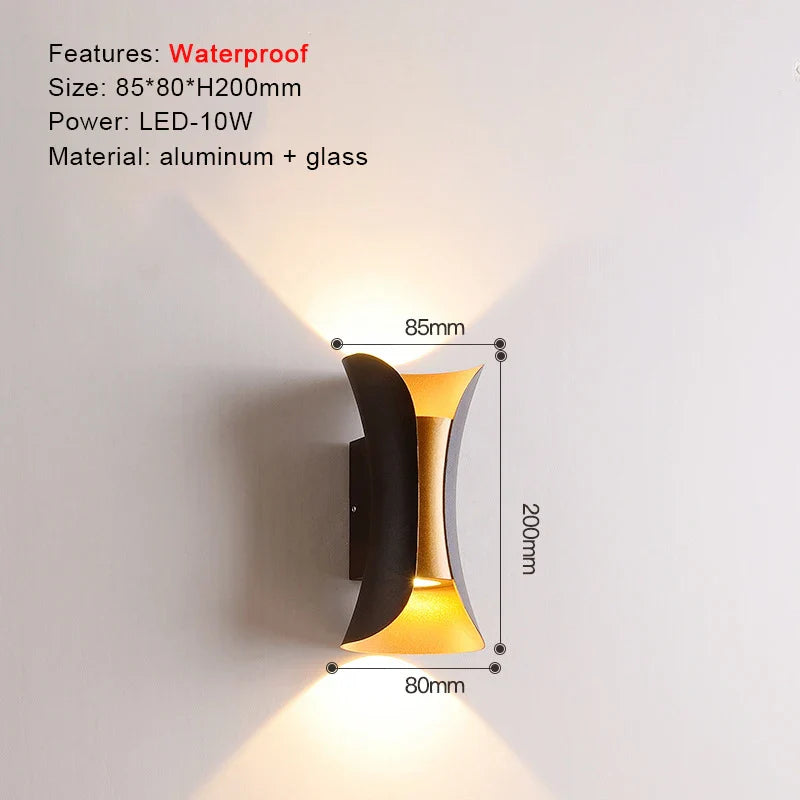 TRAZOS – Modern Round or Square LED Wall Light, Waterproof IP65 Standard, Outdoor Lighting, Ideal for Garden, Veranda or Bedroom