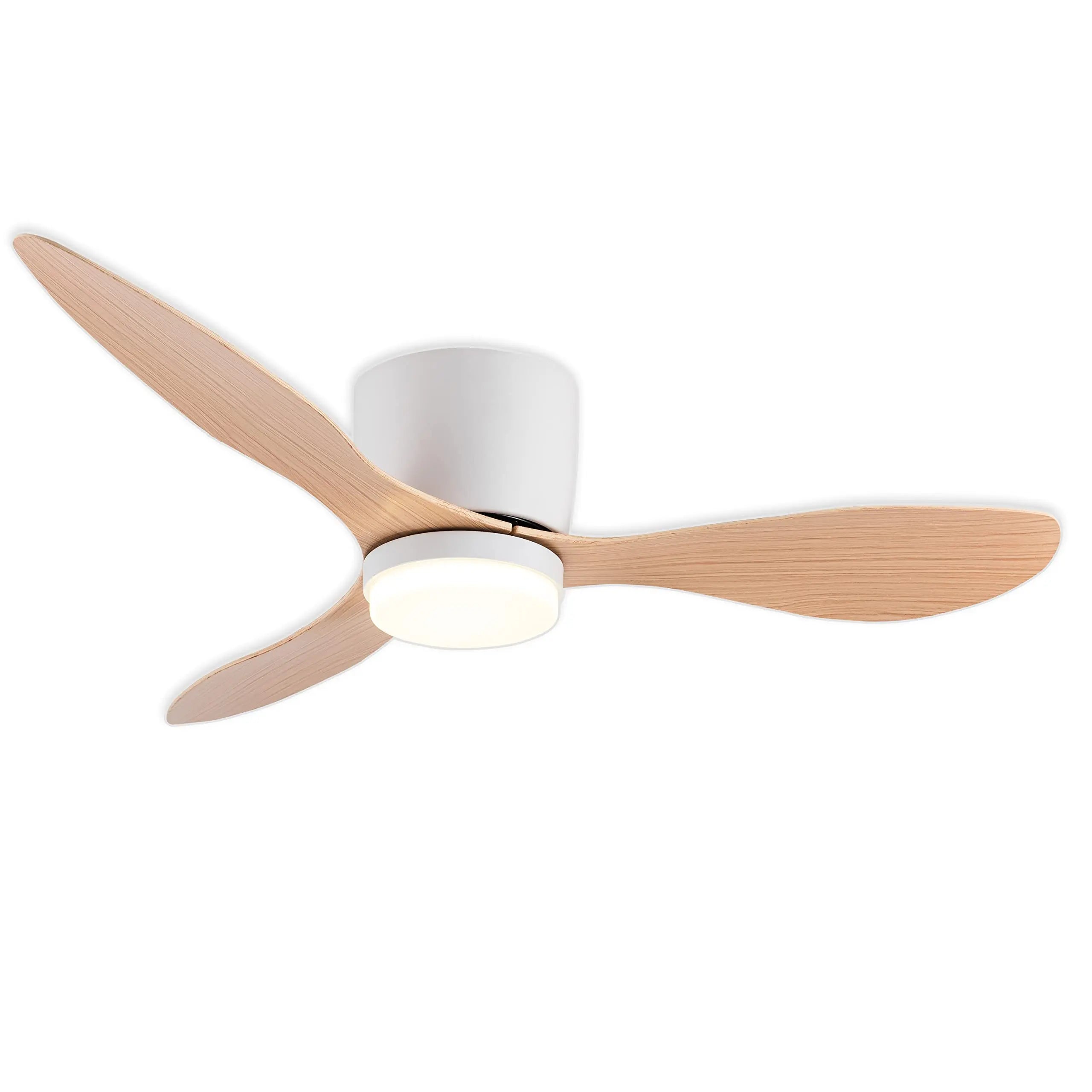 LED Ceiling Fans with Lights 42/52 Inch, 3 Color Options, 6 Speed DC Motor, Remote Control, Low Profile Decorative Lighting for Home