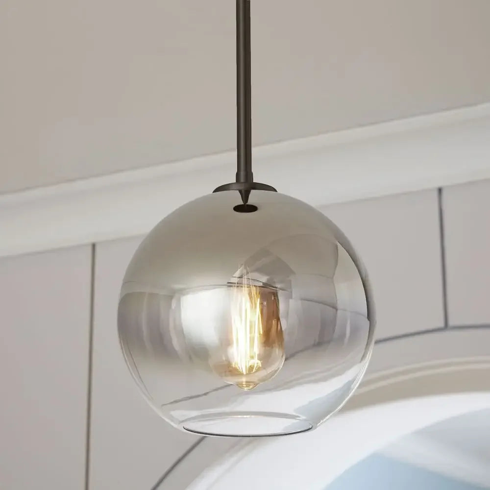 Modern LED Pendant Light with Glass Ball Shade for Living Room, Bedroom, Kitchen, Cafe & Restaurant Decor
