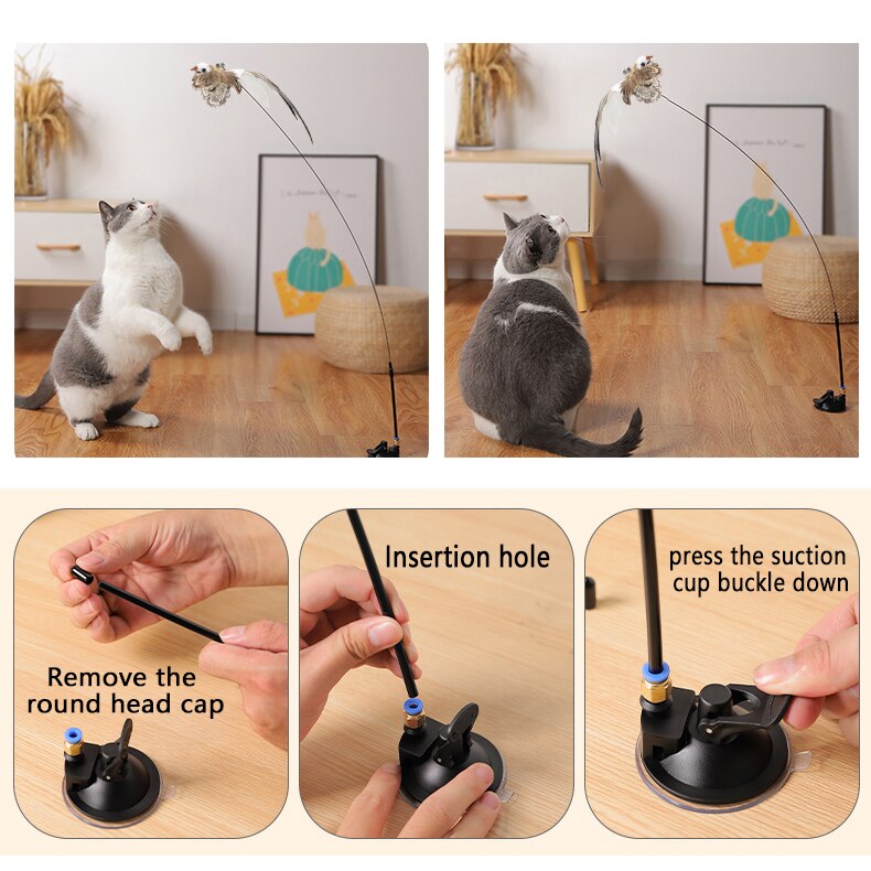Interactive Bird Stimulation Cat Toy Set | Safe, Non-Toxic & Engaging for Indoor Playtime and Natural Hunting Instincts