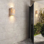 IP65 Waterproof Outdoor LED Wall Lamp with Travertine Stone Design for Garden, Patio & Exterior Lighting